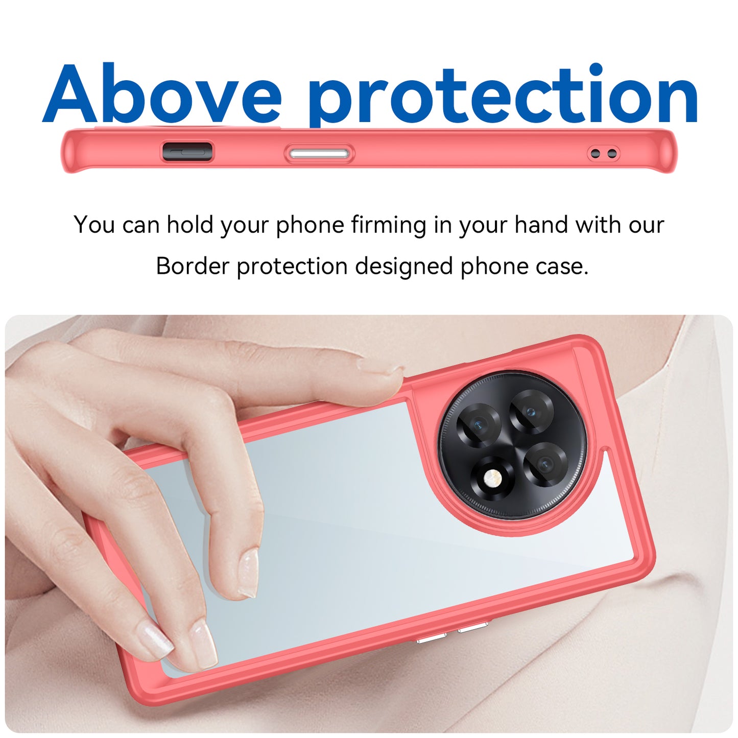 Clear Phone Shell for OnePlus Ace 2 5G / 11R 5G Drop-proof TPU+Acrylic Phone Case Protective Cover