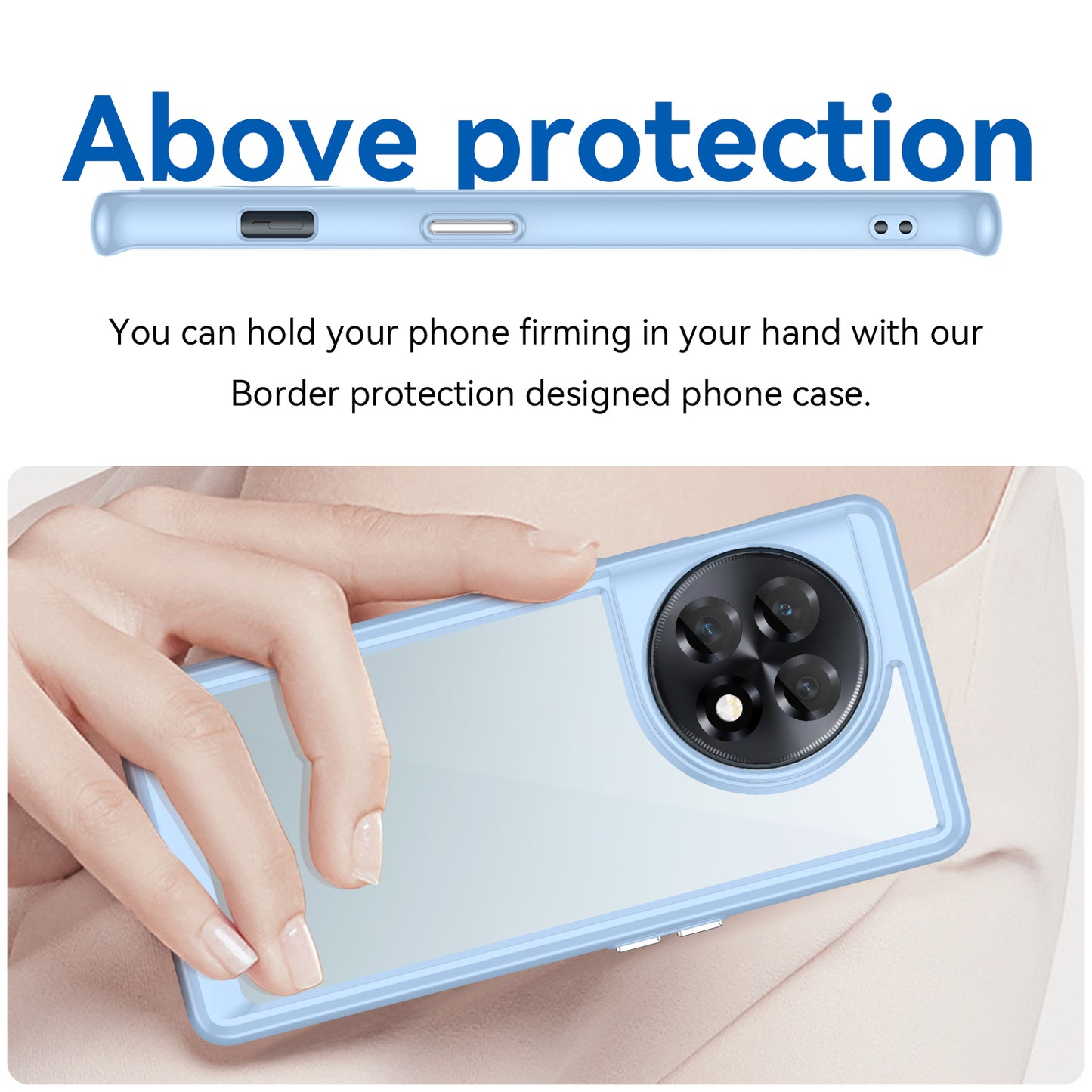 Clear Phone Shell for OnePlus Ace 2 5G / 11R 5G Drop-proof TPU+Acrylic Phone Case Protective Cover