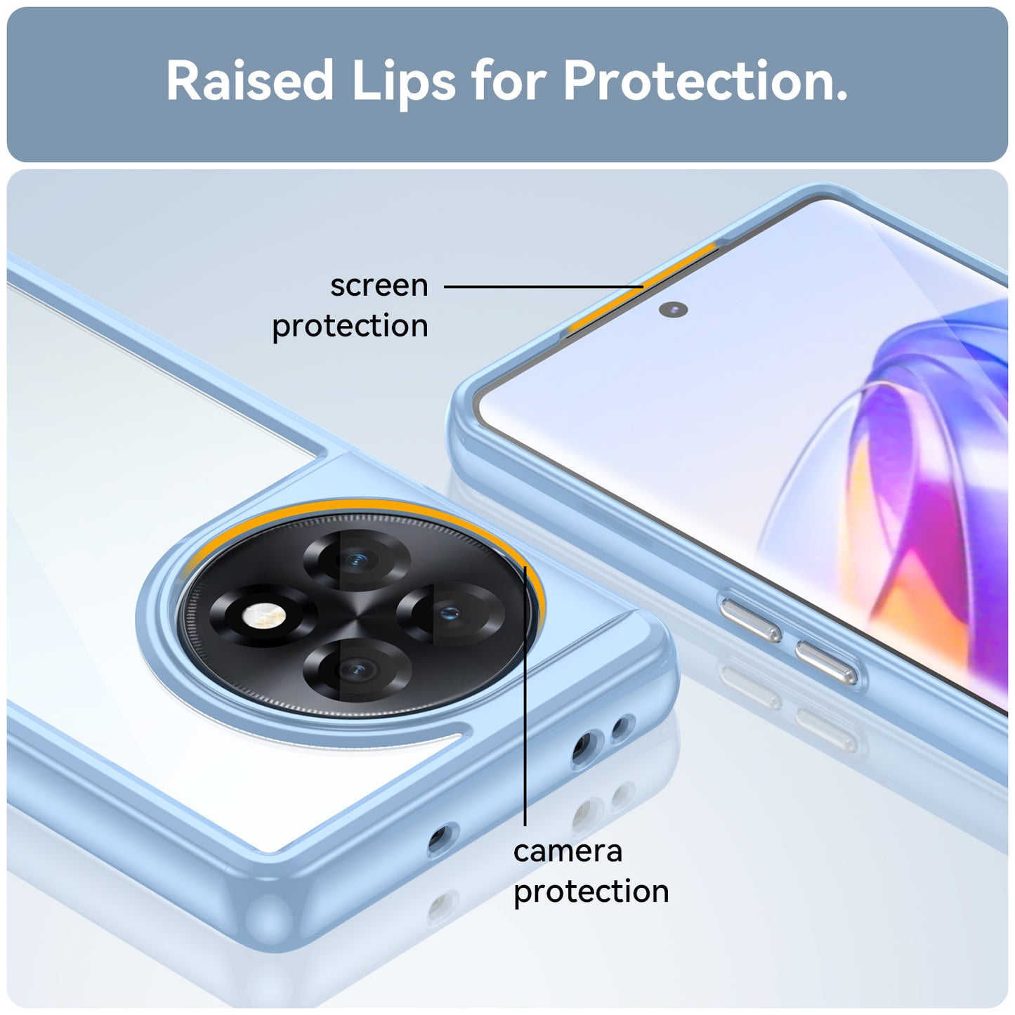 Clear Phone Shell for OnePlus Ace 2 5G / 11R 5G Drop-proof TPU+Acrylic Phone Case Protective Cover