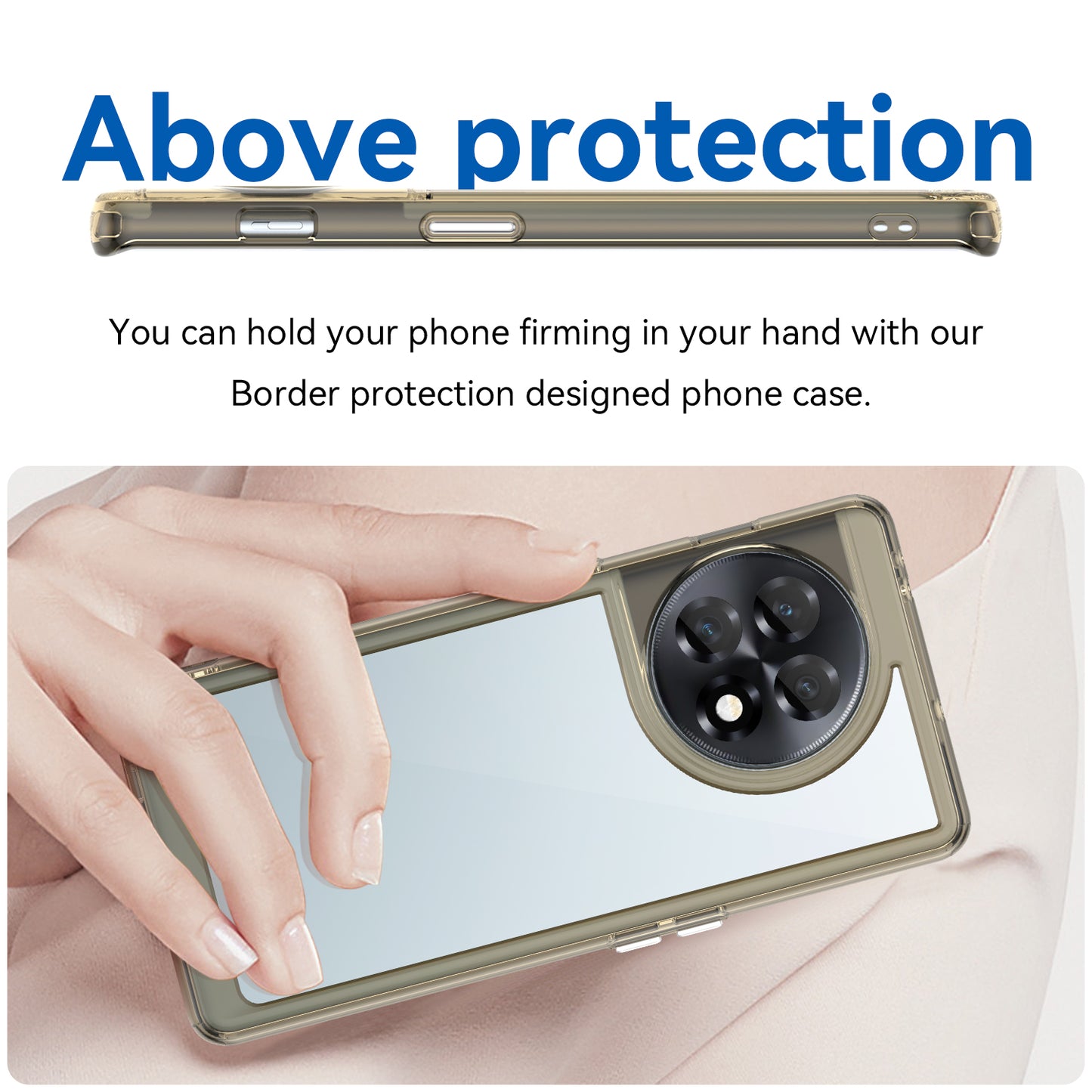 Clear Phone Shell for OnePlus Ace 2 5G / 11R 5G Drop-proof TPU+Acrylic Phone Case Protective Cover