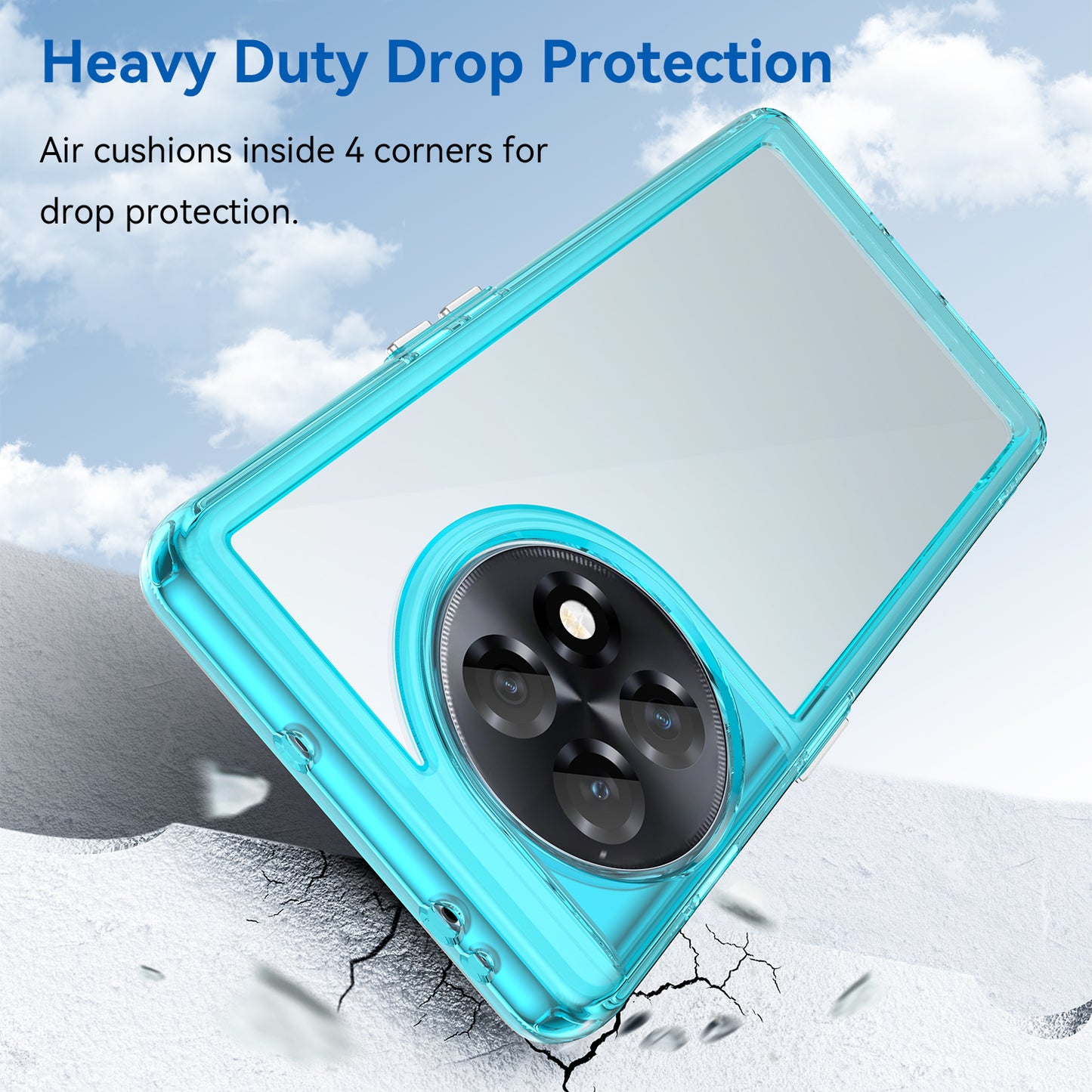 Clear Phone Shell for OnePlus Ace 2 5G / 11R 5G Drop-proof TPU+Acrylic Phone Case Protective Cover