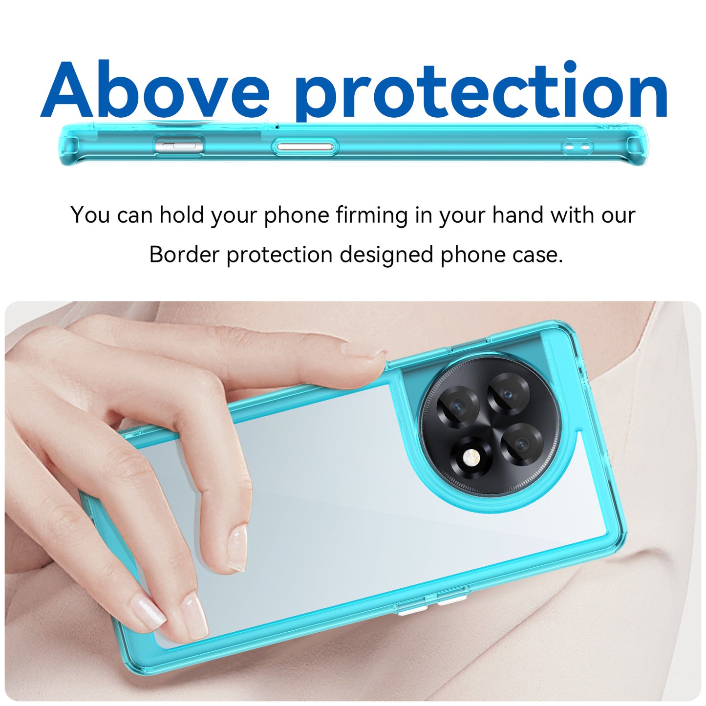 Clear Phone Shell for OnePlus Ace 2 5G / 11R 5G Drop-proof TPU+Acrylic Phone Case Protective Cover