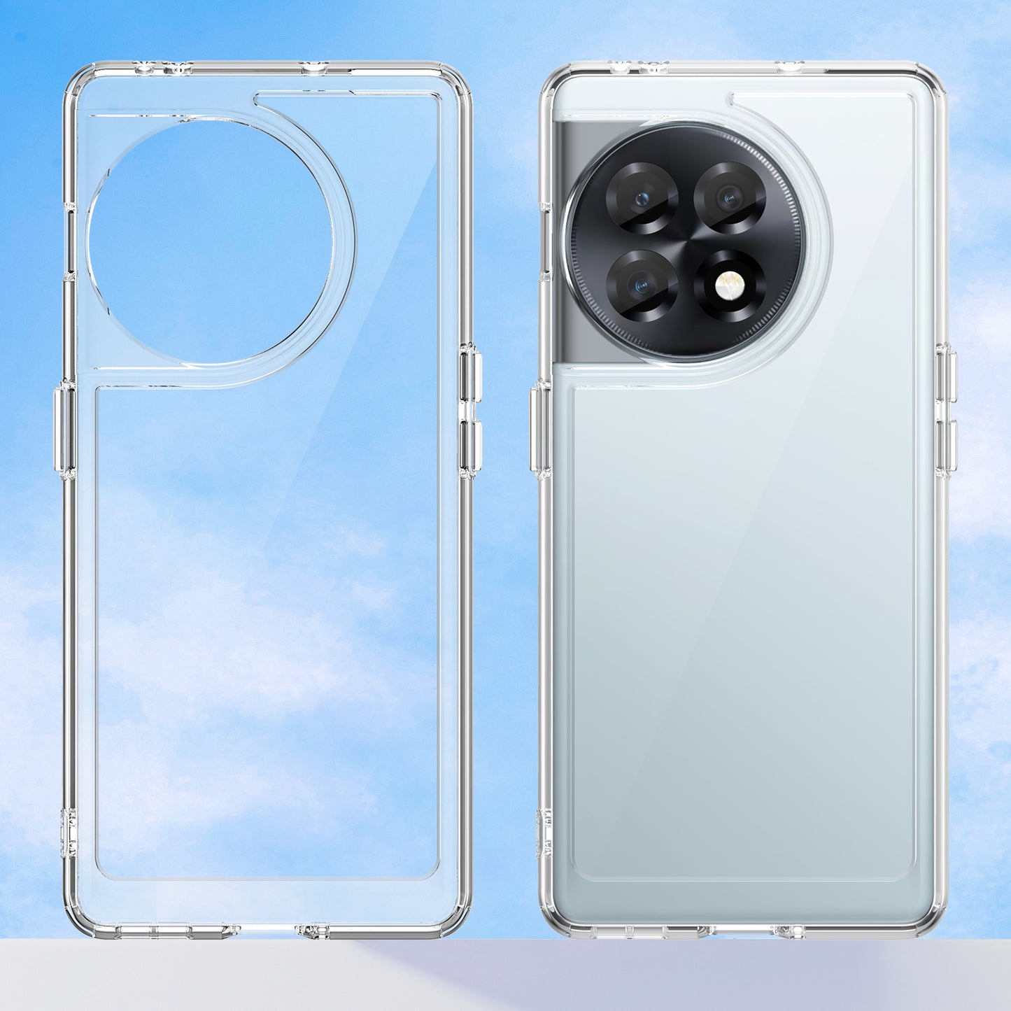 Clear Phone Shell for OnePlus Ace 2 5G / 11R 5G Drop-proof TPU+Acrylic Phone Case Protective Cover