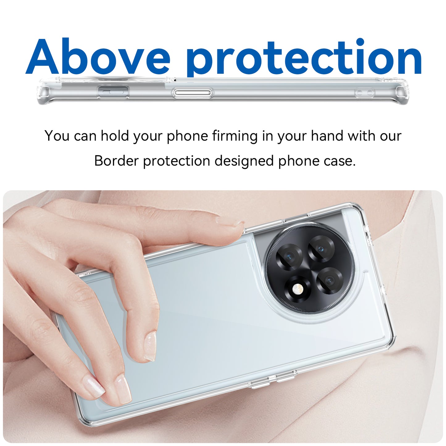 Clear Phone Shell for OnePlus Ace 2 5G / 11R 5G Drop-proof TPU+Acrylic Phone Case Protective Cover