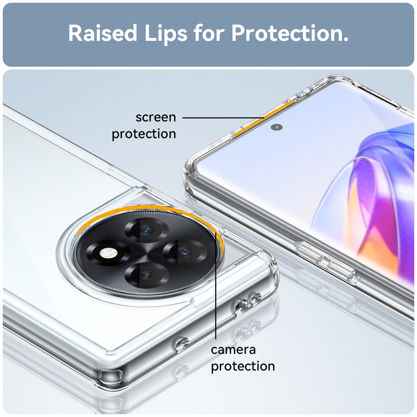 Clear Phone Shell for OnePlus Ace 2 5G / 11R 5G Drop-proof TPU+Acrylic Phone Case Protective Cover