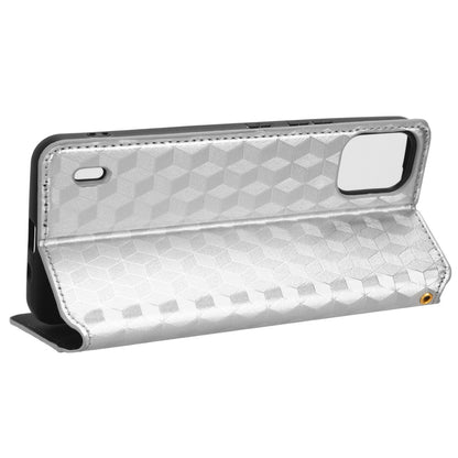 For Nokia C12 4G / C12 Pro / C12 Plus PU Leather Phone Case Rhombus Imprinted Wallet Stand Flip Cover