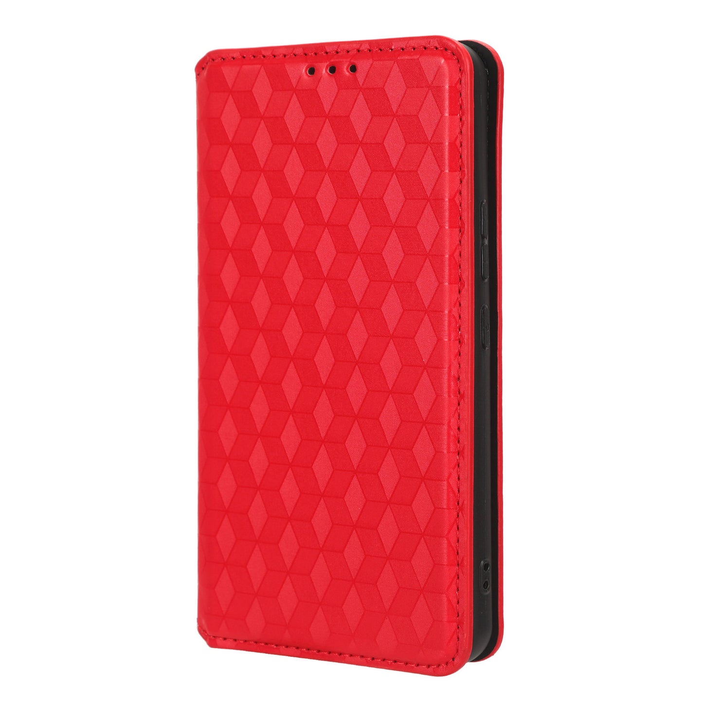 For Nokia C12 4G / C12 Pro / C12 Plus PU Leather Phone Case Rhombus Imprinted Wallet Stand Flip Cover