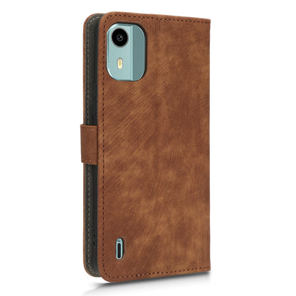 PU Leather Case for Nokia C12 4G / C12 Pro / C12 Plus RFID Blocking Wallet Stand Phone Protective Cover with Strap