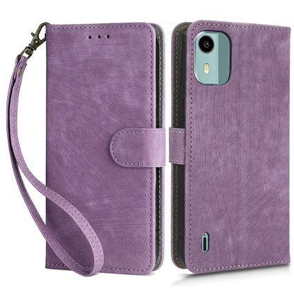 PU Leather Case for Nokia C12 4G / C12 Pro / C12 Plus RFID Blocking Wallet Stand Phone Protective Cover with Strap