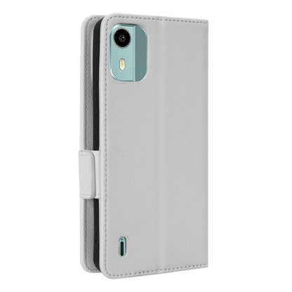 Wallet Case for Nokia C12 4G / C12 Pro / C12 Plus PU Leather Litchi Texture Flip Stand Phone Cover with Strap