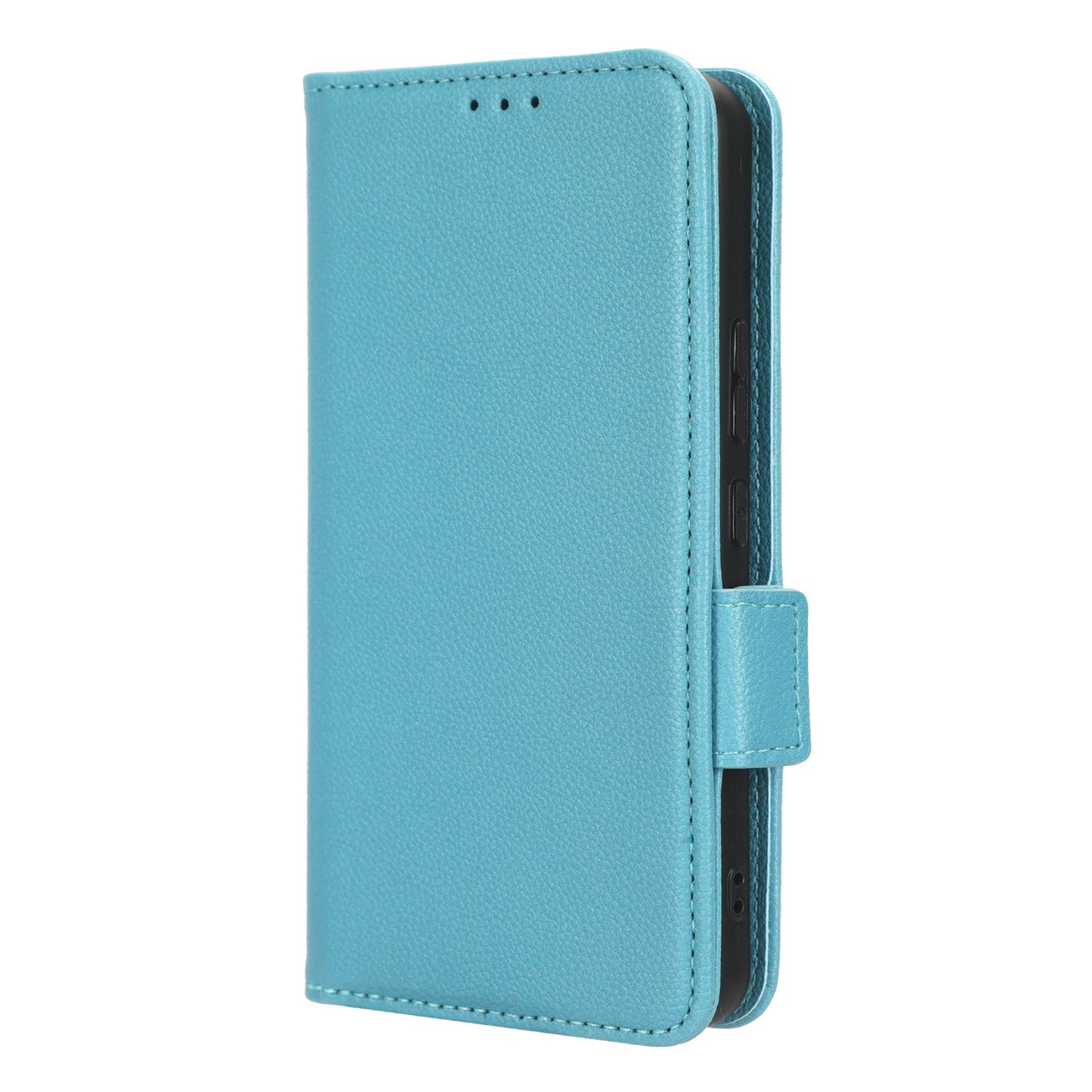 Wallet Case for Nokia C12 4G / C12 Pro / C12 Plus PU Leather Litchi Texture Flip Stand Phone Cover with Strap