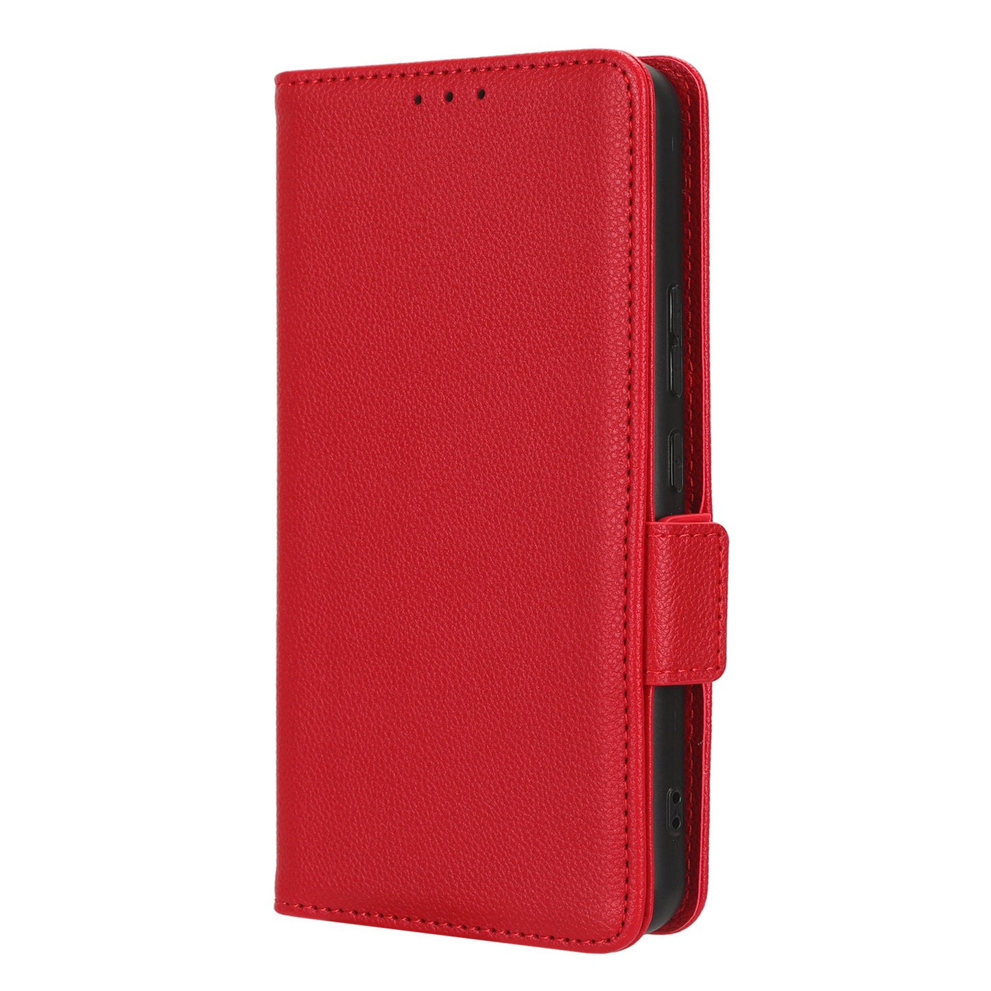 Wallet Case for Nokia C12 4G / C12 Pro / C12 Plus PU Leather Litchi Texture Flip Stand Phone Cover with Strap