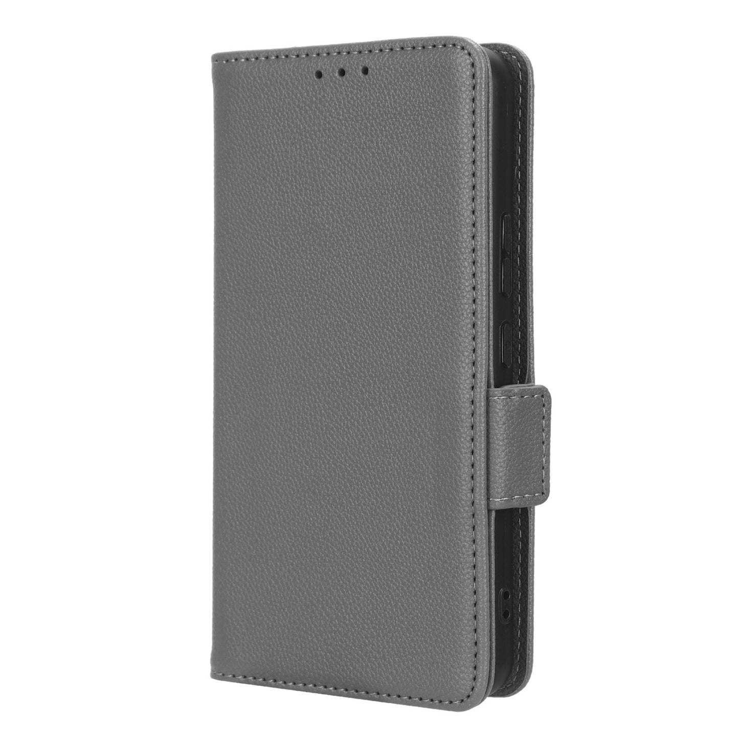 Wallet Case for Nokia C12 4G / C12 Pro / C12 Plus PU Leather Litchi Texture Flip Stand Phone Cover with Strap