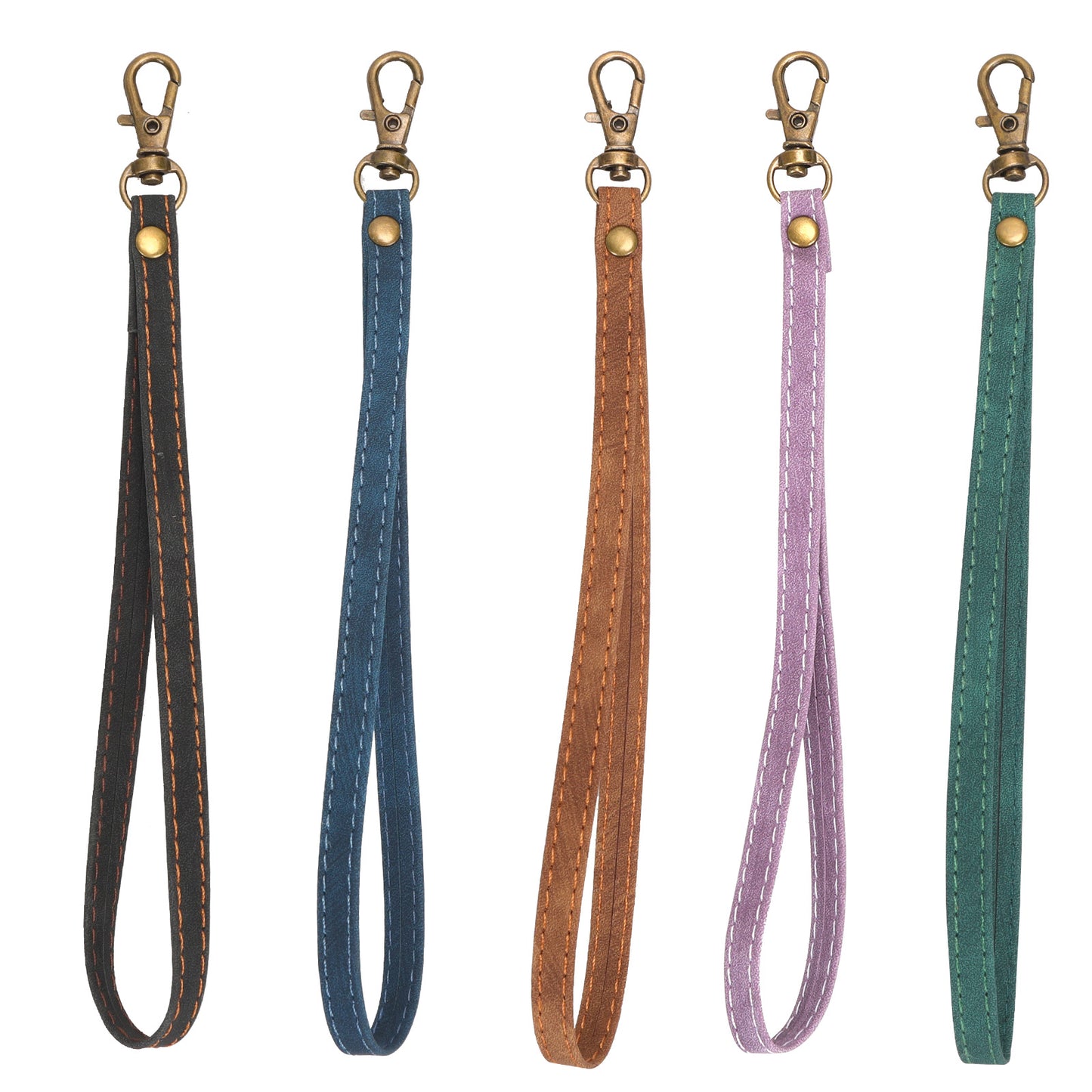 Phone Lanyard Hand Strap for Leather Case, PU Leather+Metal Phone Wrist Strap