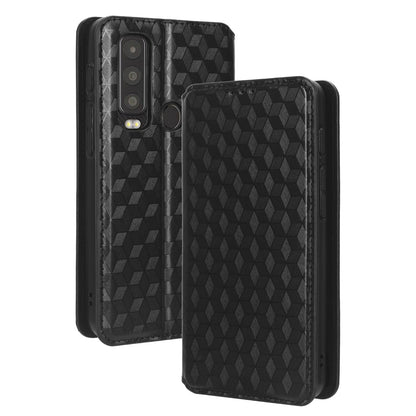 For Motorola Defy 2 5G / Cat S75 5G Rhombus Imprinted PU Leather Phone Case Wallet Stand Flip Cover