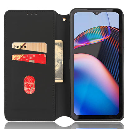 For Motorola Defy 2 5G / Cat S75 5G Rhombus Imprinted PU Leather Phone Case Wallet Stand Flip Cover