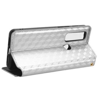 For Motorola Defy 2 5G / Cat S75 5G Rhombus Imprinted PU Leather Phone Case Wallet Stand Flip Cover