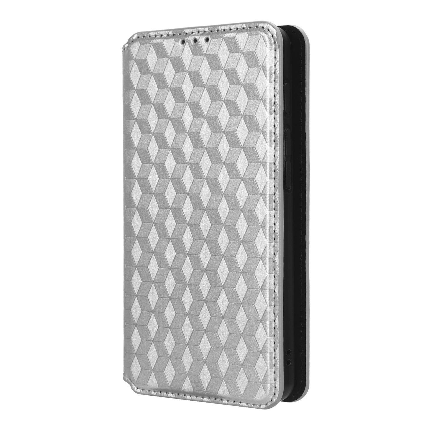 For Motorola Defy 2 5G / Cat S75 5G Rhombus Imprinted PU Leather Phone Case Wallet Stand Flip Cover