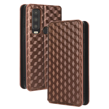 For Motorola Defy 2 5G / Cat S75 5G Rhombus Imprinted PU Leather Phone Case Wallet Stand Flip Cover