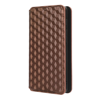 For Motorola Defy 2 5G / Cat S75 5G Rhombus Imprinted PU Leather Phone Case Wallet Stand Flip Cover