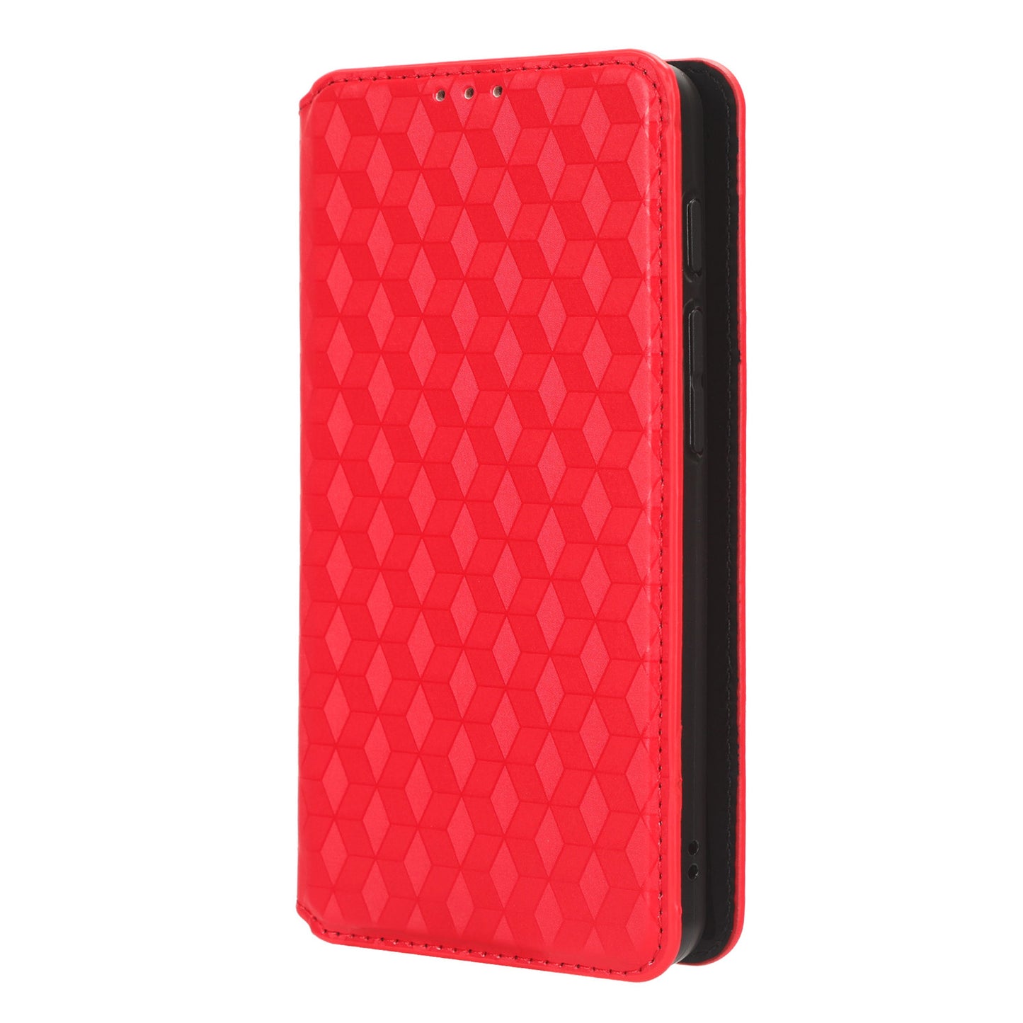 For Motorola Defy 2 5G / Cat S75 5G Rhombus Imprinted PU Leather Phone Case Wallet Stand Flip Cover