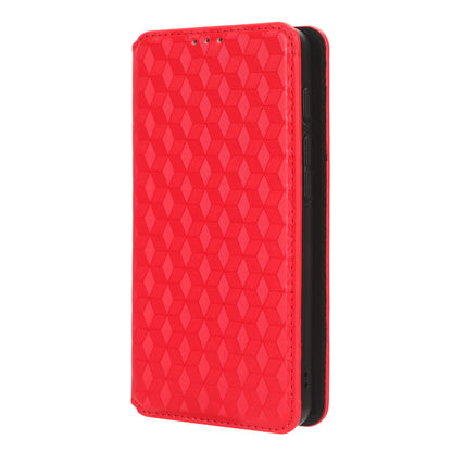 For Motorola Defy 2 5G / Cat S75 5G Rhombus Imprinted PU Leather Phone Case Wallet Stand Flip Cover