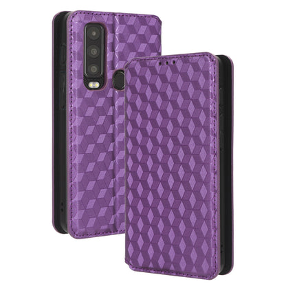 For Motorola Defy 2 5G / Cat S75 5G Rhombus Imprinted PU Leather Phone Case Wallet Stand Flip Cover