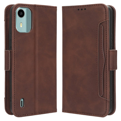 For Nokia C12 4G / C12 Pro / C12 Plus Multiple Card Slots Wallet Phone Cover PU Leather Phone Stand Protective Case