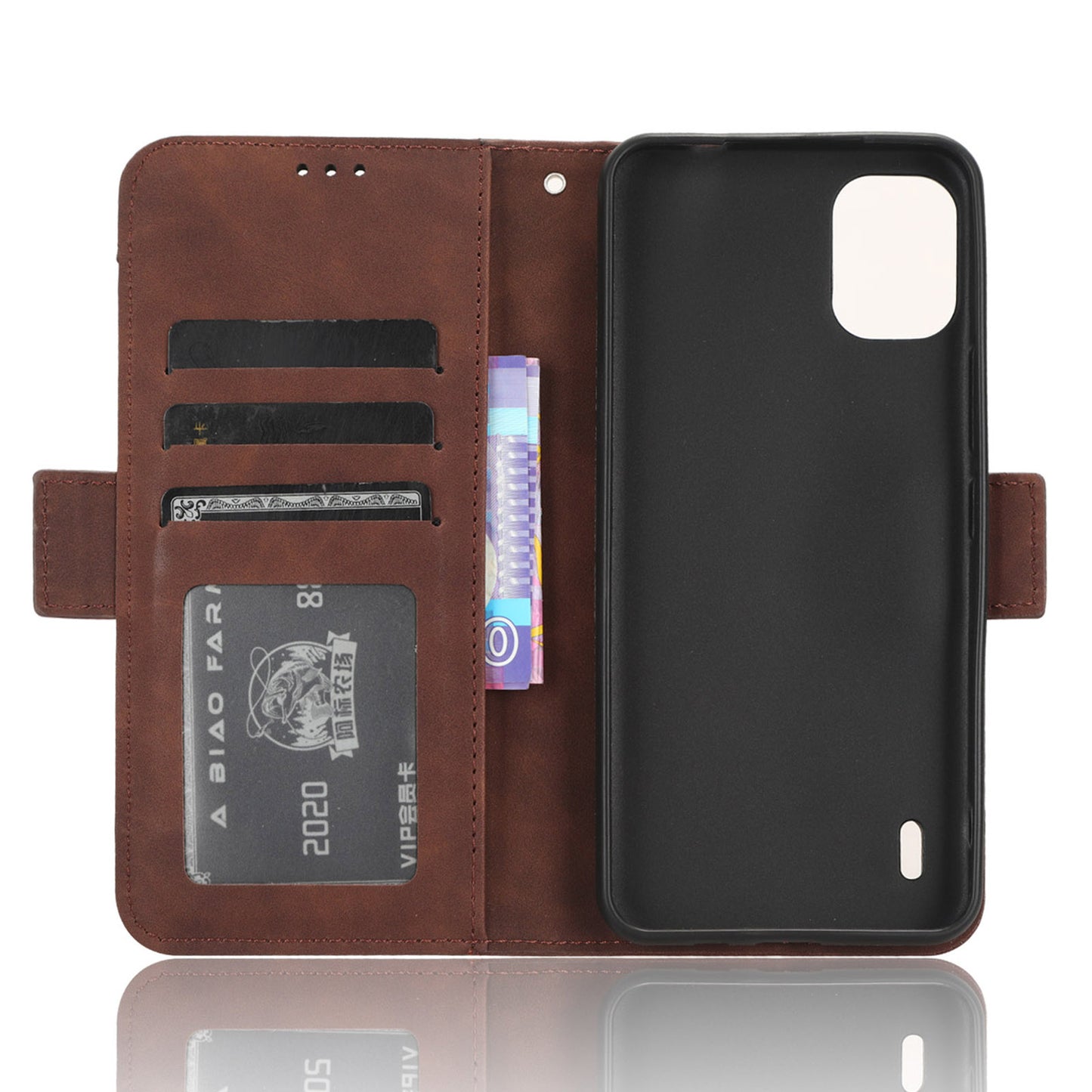 For Nokia C12 4G / C12 Pro / C12 Plus Multiple Card Slots Wallet Phone Cover PU Leather Phone Stand Protective Case