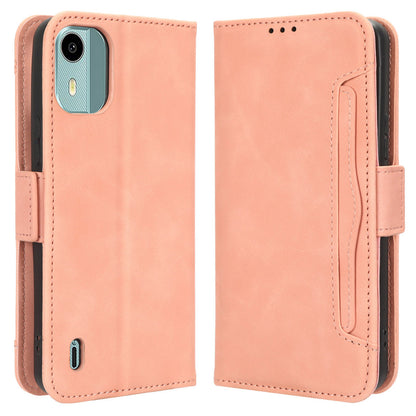 For Nokia C12 4G / C12 Pro / C12 Plus Multiple Card Slots Wallet Phone Cover PU Leather Phone Stand Protective Case