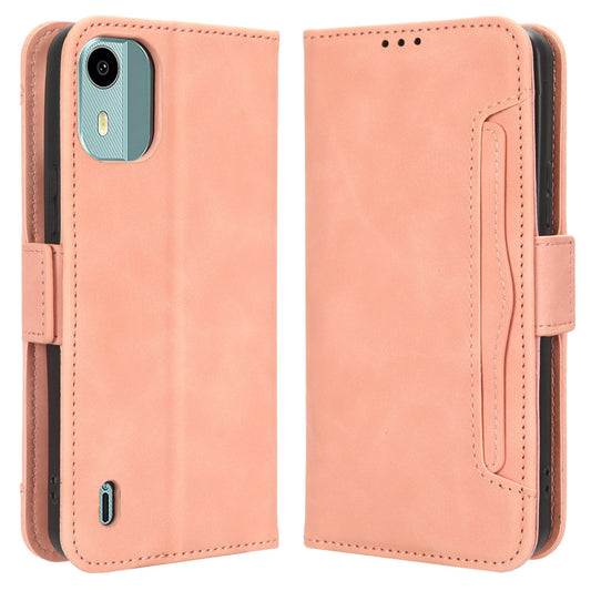 For Nokia C12 4G / C12 Pro / C12 Plus Multiple Card Slots Wallet Phone Cover PU Leather Phone Stand Protective Case