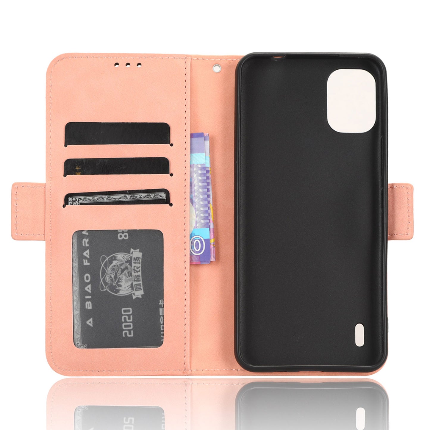 For Nokia C12 4G / C12 Pro / C12 Plus Multiple Card Slots Wallet Phone Cover PU Leather Phone Stand Protective Case