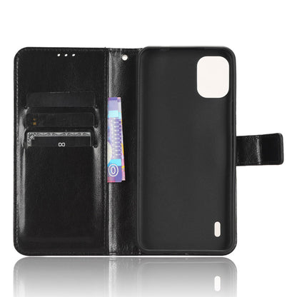 PU Leather Flip Cover for Nokia C12 4G / C12 Pro / C12 Plus Anti-Dorp Crazy Horse Texture Stand Phone Shell Wallet Case
