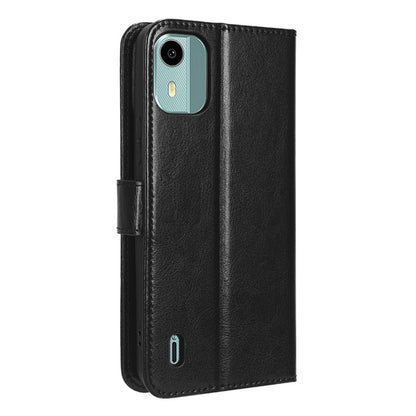 PU Leather Flip Cover for Nokia C12 4G / C12 Pro / C12 Plus Anti-Dorp Crazy Horse Texture Stand Phone Shell Wallet Case