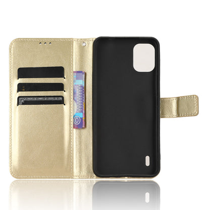 PU Leather Flip Cover for Nokia C12 4G / C12 Pro / C12 Plus Anti-Dorp Crazy Horse Texture Stand Phone Shell Wallet Case