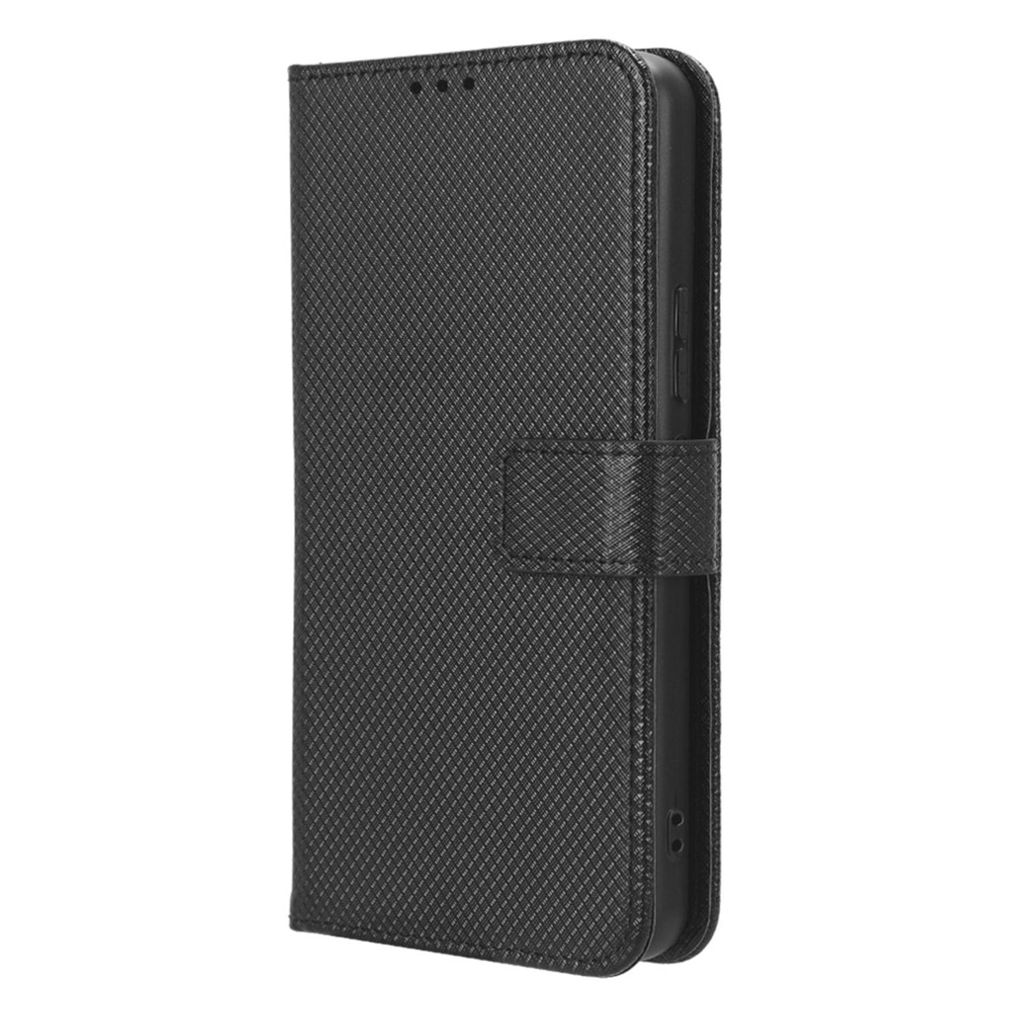 For Nokia C12 4G / C12 Pro / C12 Plus PU Leather+TPU Cell Phone Cover Diamond Texture Stand Wallet Flip Case
