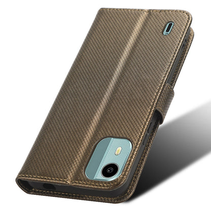 For Nokia C12 4G / C12 Pro / C12 Plus PU Leather+TPU Cell Phone Cover Diamond Texture Stand Wallet Flip Case