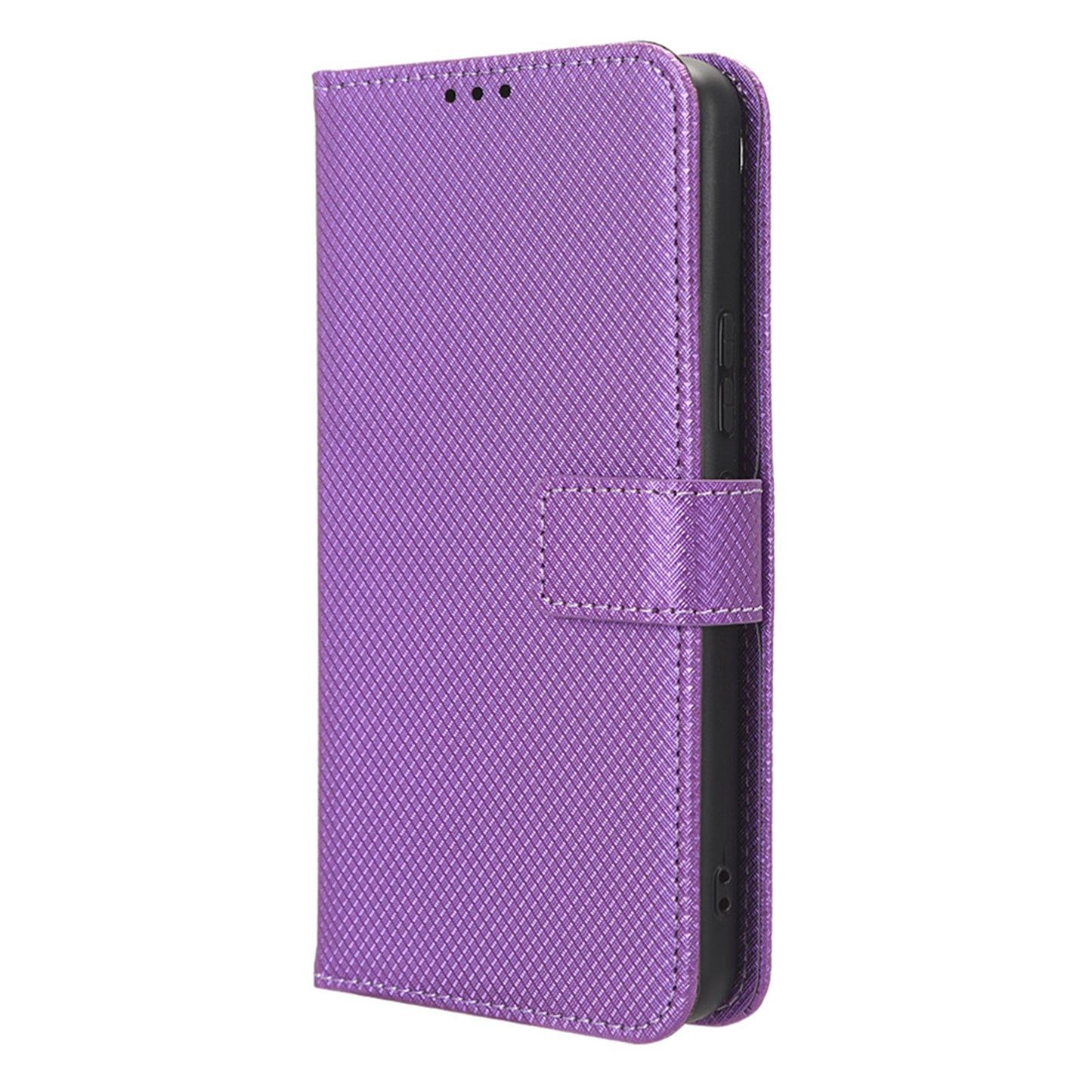 For Nokia C12 4G / C12 Pro / C12 Plus PU Leather+TPU Cell Phone Cover Diamond Texture Stand Wallet Flip Case