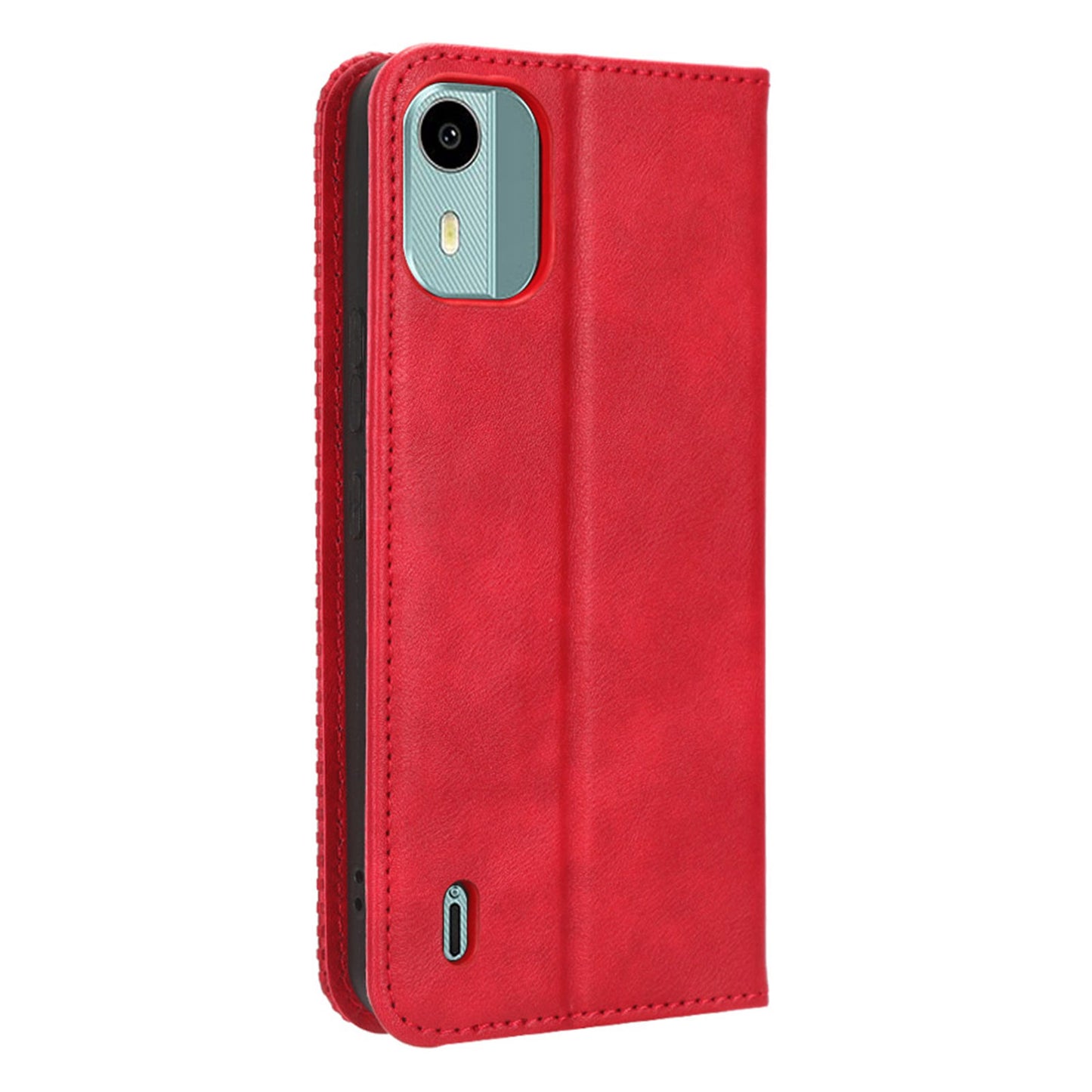 For Nokia C12 4G / C12 Pro / C12 Plus Retro PU Leather Cover Stand Wallet Shockproof Flip Folio Phone Case