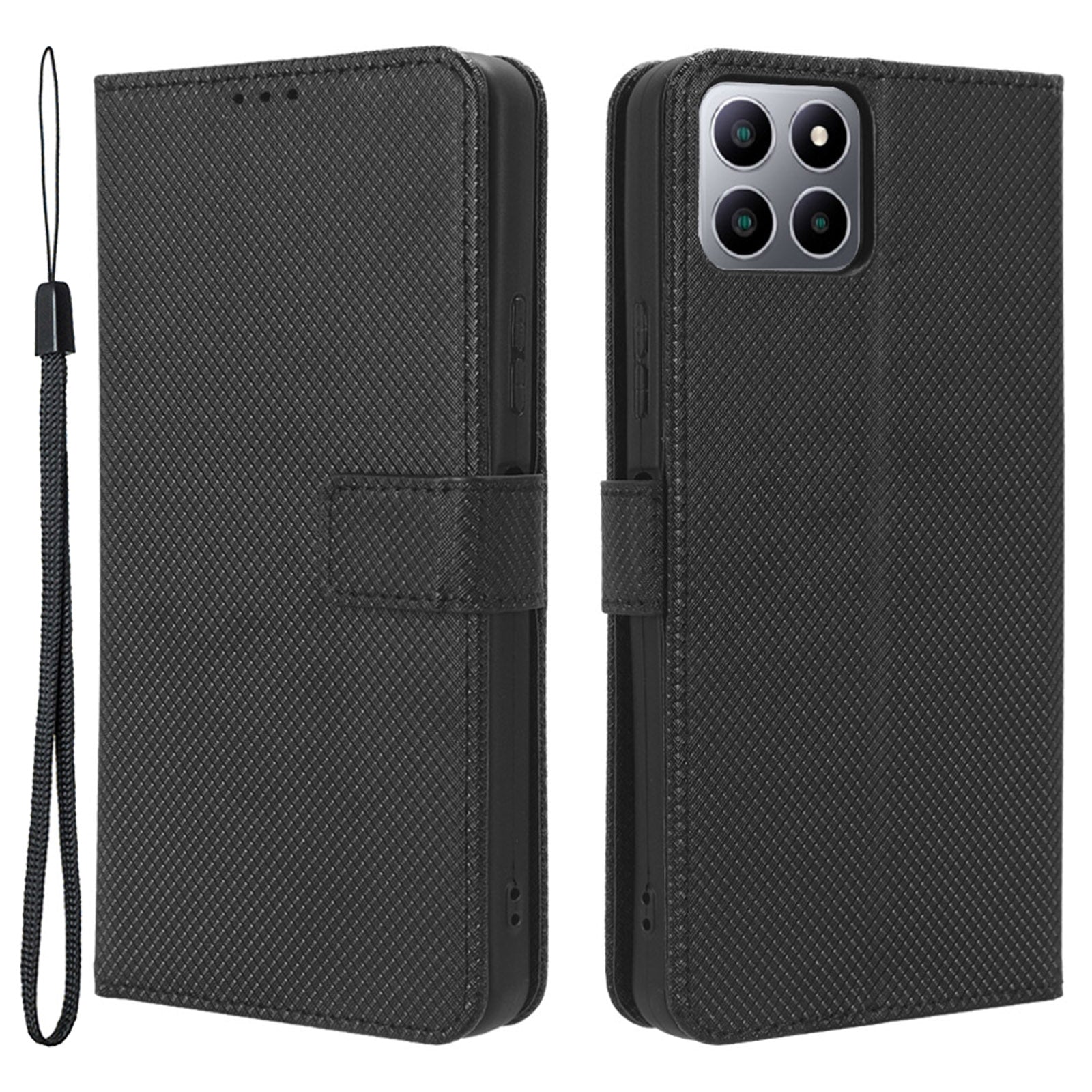For Boost Mobile Celero 5G+ Diamond Texture PU Leather+TPU Cell Phone Cover Flip Stand Wallet Case