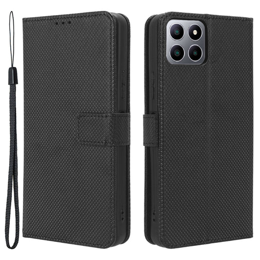 For Boost Mobile Celero 5G+ Diamond Texture PU Leather+TPU Cell Phone Cover Flip Stand Wallet Case