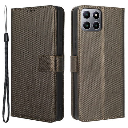 For Boost Mobile Celero 5G+ Diamond Texture PU Leather+TPU Cell Phone Cover Flip Stand Wallet Case