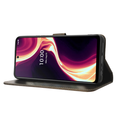 For Boost Mobile Celero 5G+ Diamond Texture PU Leather+TPU Cell Phone Cover Flip Stand Wallet Case