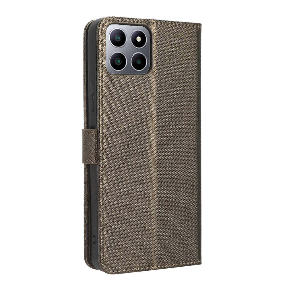 For Boost Mobile Celero 5G+ Diamond Texture PU Leather+TPU Cell Phone Cover Flip Stand Wallet Case