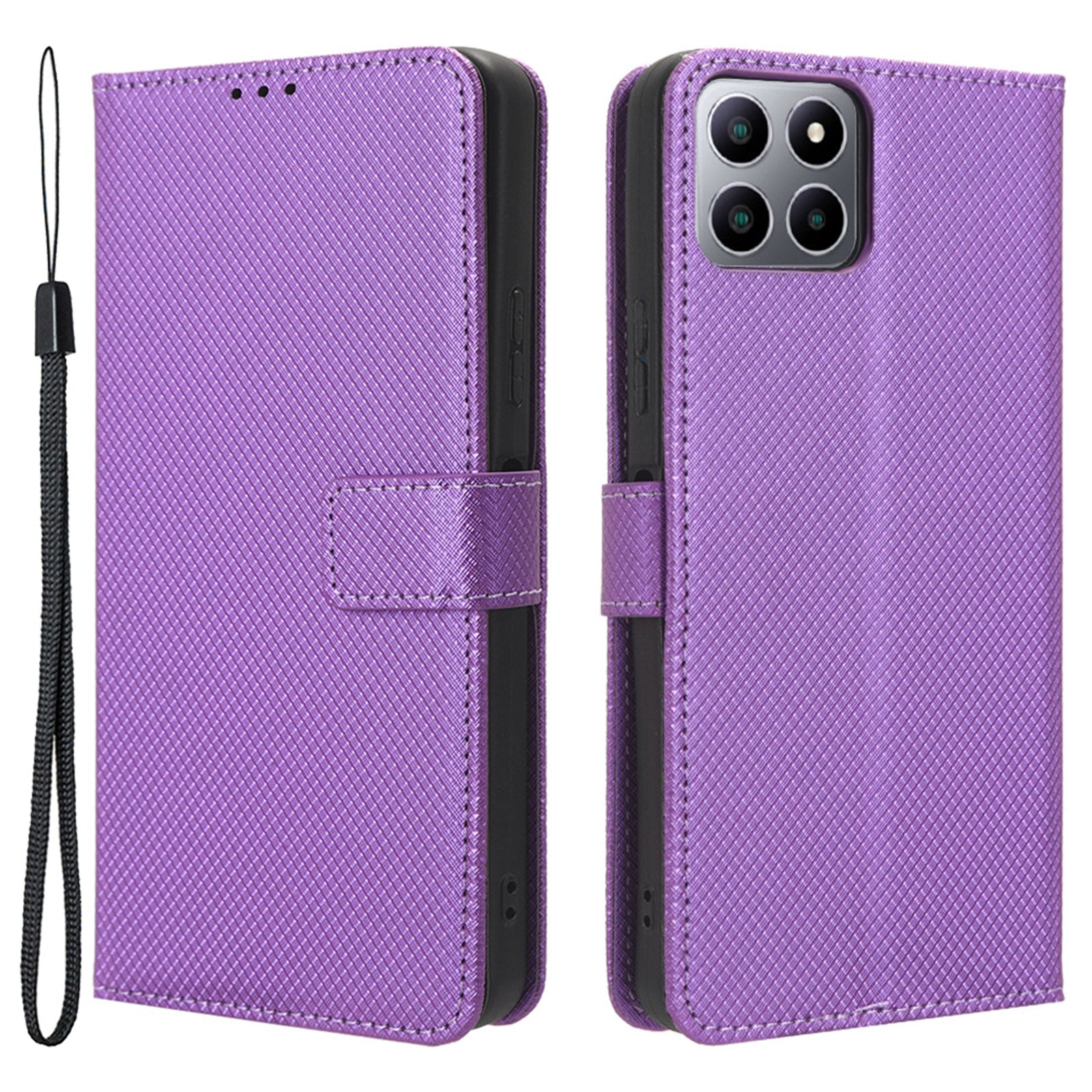 For Boost Mobile Celero 5G+ Diamond Texture PU Leather+TPU Cell Phone Cover Flip Stand Wallet Case