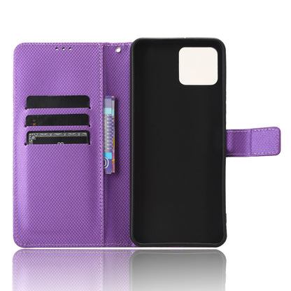 For Boost Mobile Celero 5G+ Diamond Texture PU Leather+TPU Cell Phone Cover Flip Stand Wallet Case