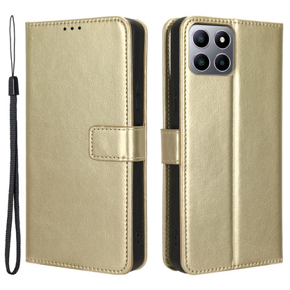 PU Leather Flip Cover for Boost Mobile Celero 5G+ Wallet Case Crazy Horse Texture Stand Anti-fall Phone Shell