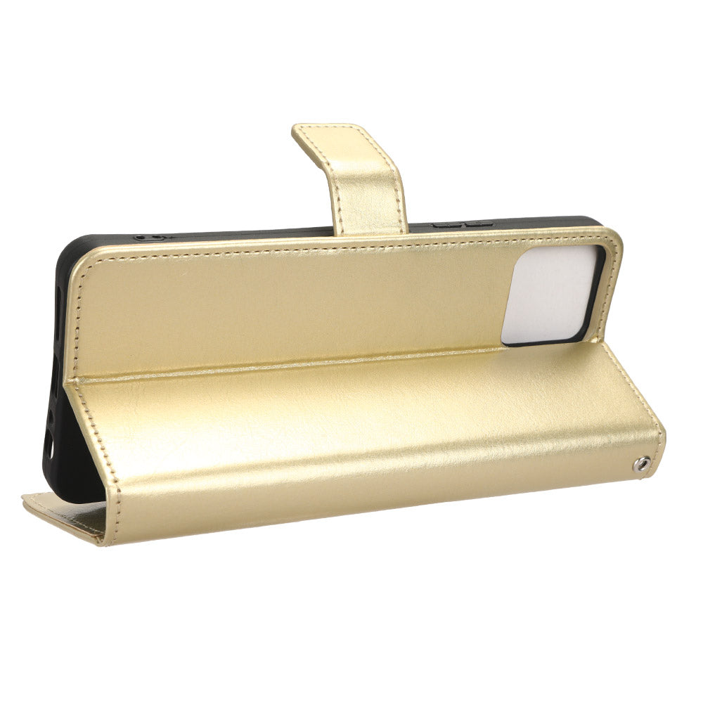 PU Leather Flip Cover for Boost Mobile Celero 5G+ Wallet Case Crazy Horse Texture Stand Anti-fall Phone Shell