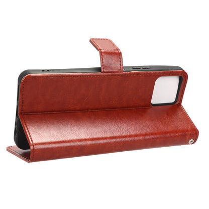 PU Leather Flip Cover for Boost Mobile Celero 5G+ Wallet Case Crazy Horse Texture Stand Anti-fall Phone Shell