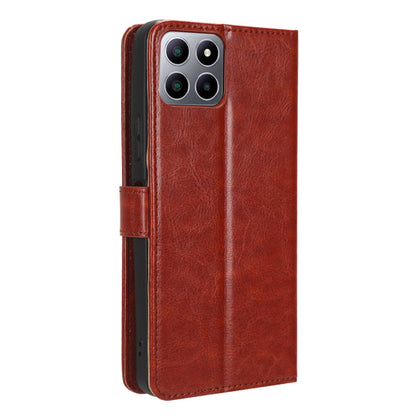 PU Leather Flip Cover for Boost Mobile Celero 5G+ Wallet Case Crazy Horse Texture Stand Anti-fall Phone Shell
